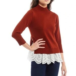 Roller Rabbit Women's Rust Crew Neck Sweater